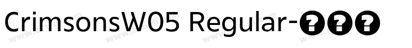 CrimsonsW05 Regular字体转换